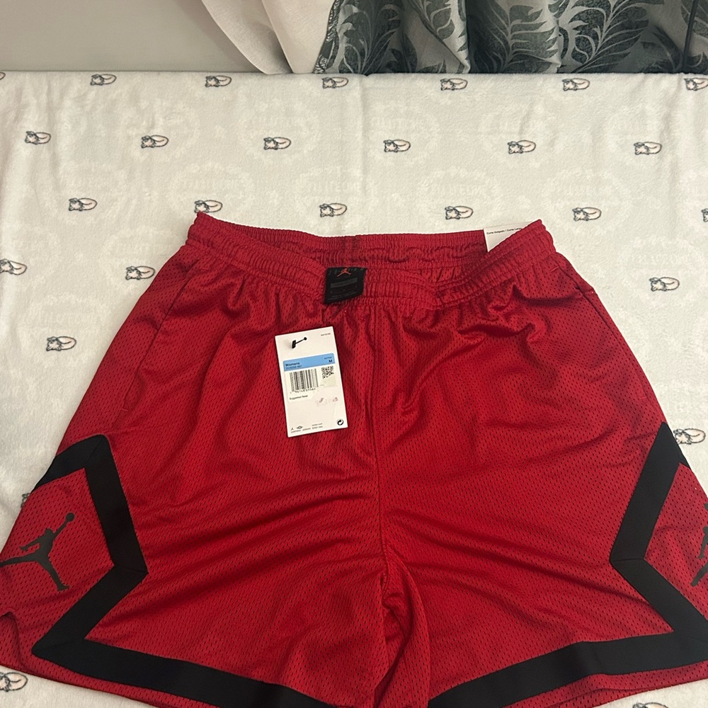 Jordan Men's Red and Black Athletic Shorts